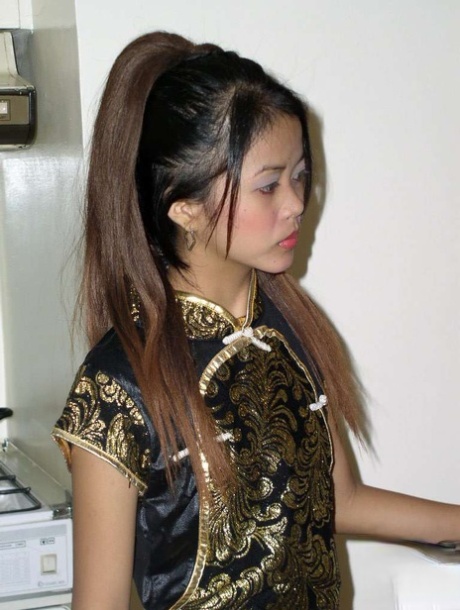 Tiny Asian girl gets cum on pretty face after sexual intercourse